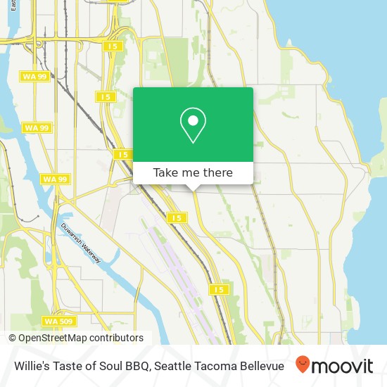 Mapa de Willie's Taste of Soul BBQ, 6305 Beacon Ave S Seattle, WA 98108