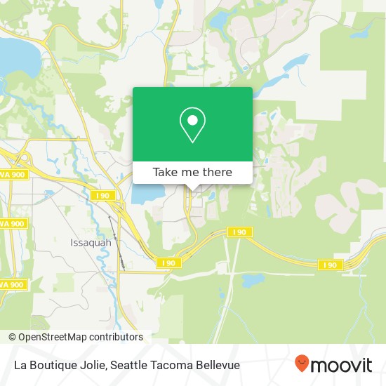 Mapa de La Boutique Jolie, 927 NE Park Dr Issaquah, WA 98029