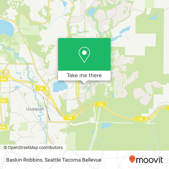 Mapa de Baskin-Robbins, 1011 NE High St Issaquah, WA 98029