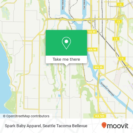 Mapa de Spark Baby Apparel, 5947 18th Ave SW Seattle, WA 98106