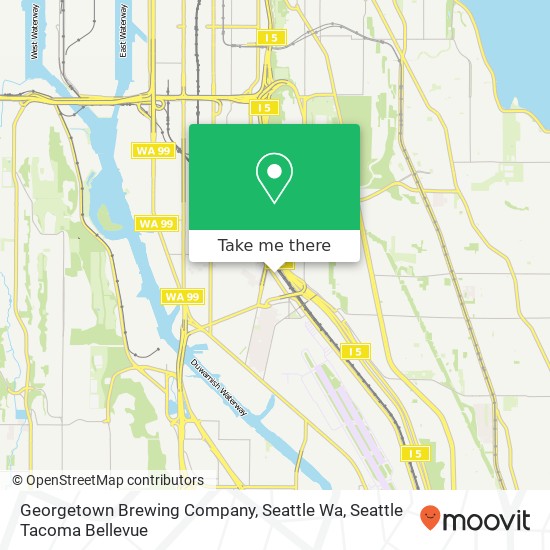 Mapa de Georgetown Brewing Company, Seattle Wa