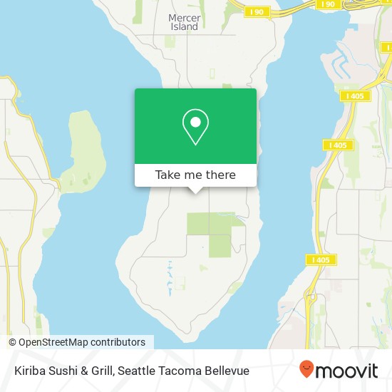 Mapa de Kiriba Sushi & Grill, 6100 86th Ave SE Mercer Island, WA 98040