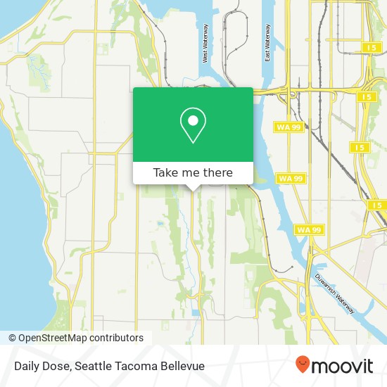 Mapa de Daily Dose, 5214 Delridge Way SW Seattle, WA 98106