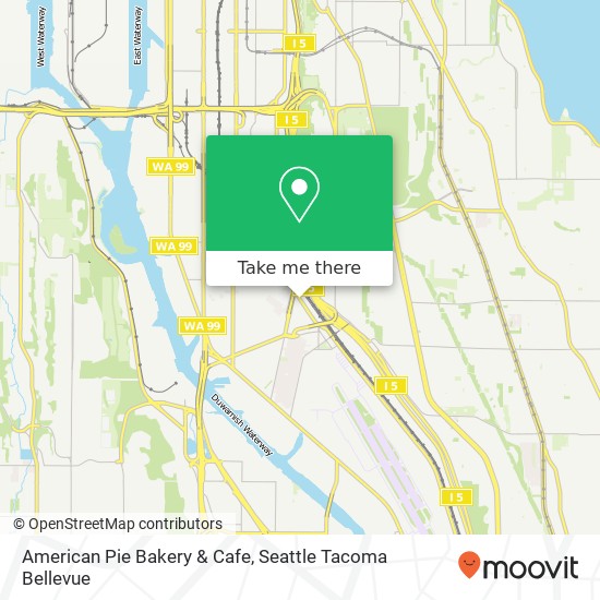 Mapa de American Pie Bakery & Cafe, 5633 Airport Way S Seattle, WA 98108