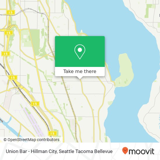 Mapa de Union Bar - Hillman City, 5609 Rainier Ave S Seattle, WA 98118