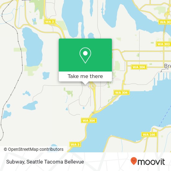 Mapa de Subway, 4710 Werner Rd Bremerton, WA 98312