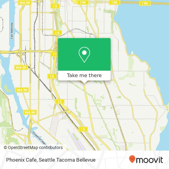 Mapa de Phoenix Cafe, 4864 Beacon Ave S Seattle, WA 98108