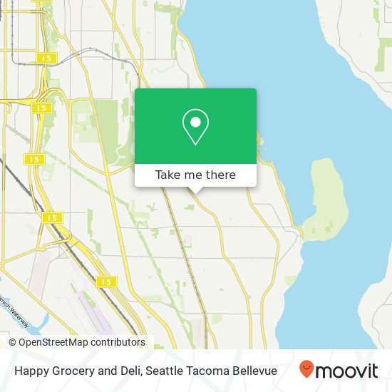 Mapa de Happy Grocery and Deli, 5100 Rainier Ave S Seattle, WA 98118