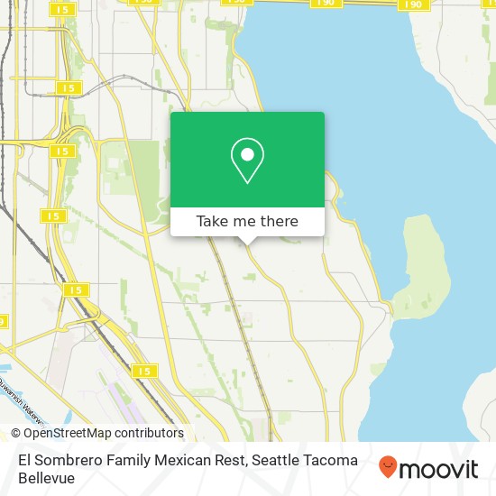 Mapa de El Sombrero Family Mexican Rest, 4868 Rainier Ave S Seattle, WA 98118