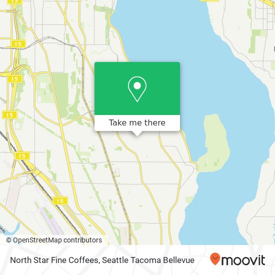 Mapa de North Star Fine Coffees, 4409 S Hudson St Seattle, WA 98118