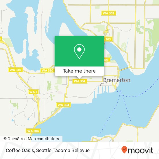 Mapa de Coffee Oasis, 301 Naval Ave Bremerton, WA 98312