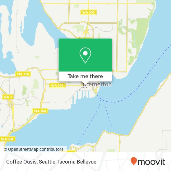 Mapa de Coffee Oasis, 822 Burwell St Bremerton, WA 98337