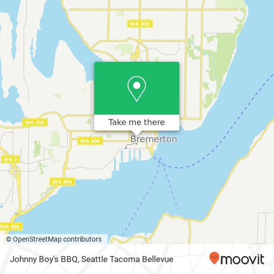 Mapa de Johnny Boy's BBQ, Park Ave Bremerton, WA 98337
