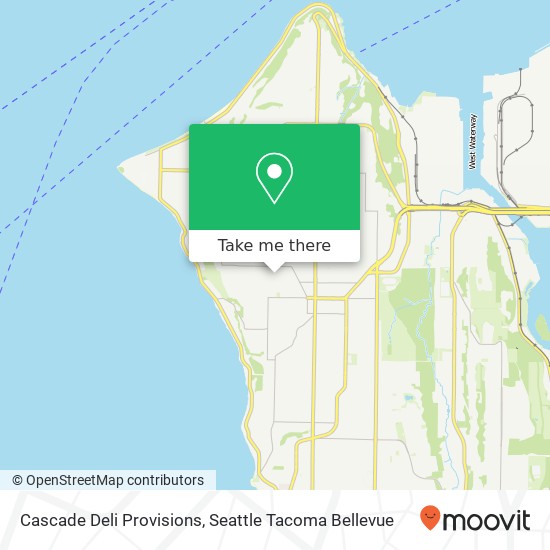 Mapa de Cascade Deli Provisions, 4435 48th Ave SW Seattle, WA 98116