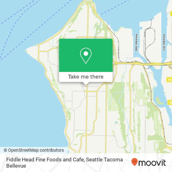 Mapa de Fiddle Head Fine Foods and Cafe, 4310 SW Oregon St Seattle, WA 98116