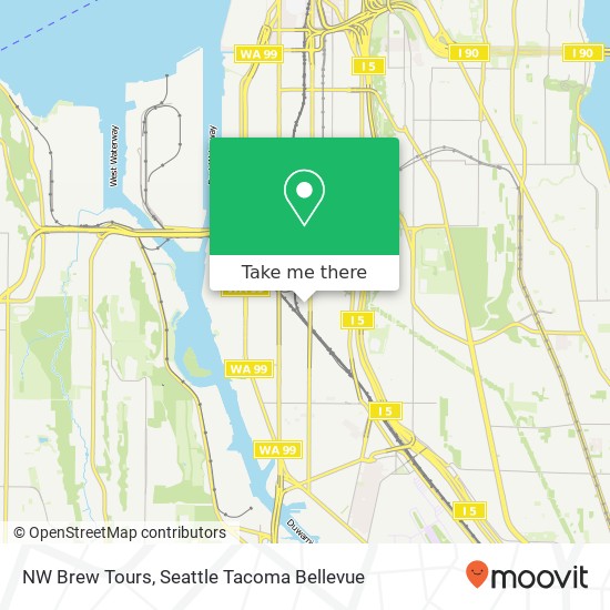 NW Brew Tours map