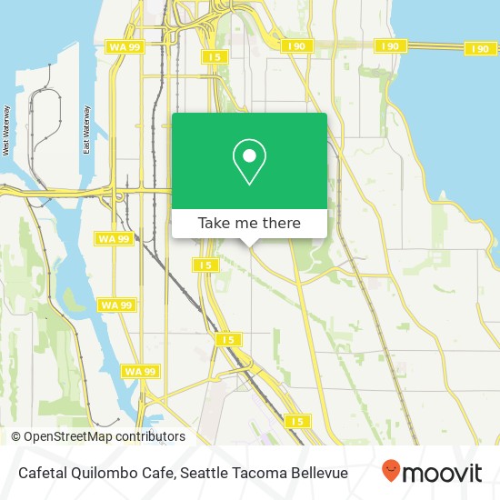 Mapa de Cafetal Quilombo Cafe, 4343 15th Ave S Seattle, WA 98108