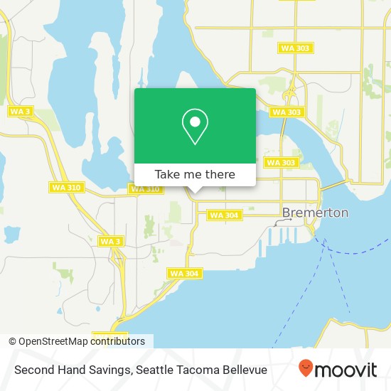 Mapa de Second Hand Savings, 623 N Callow Ave Bremerton, WA 98312