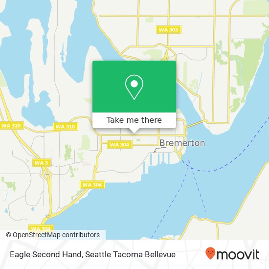 Mapa de Eagle Second Hand, 1704 6th St Bremerton, WA 98337