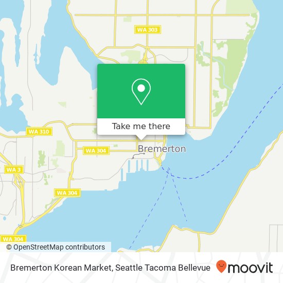 Mapa de Bremerton Korean Market, 845 6th St Bremerton, WA 98337