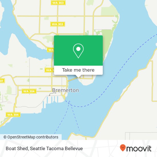 Mapa de Boat Shed, 101 Shore Dr Bremerton, WA 98310