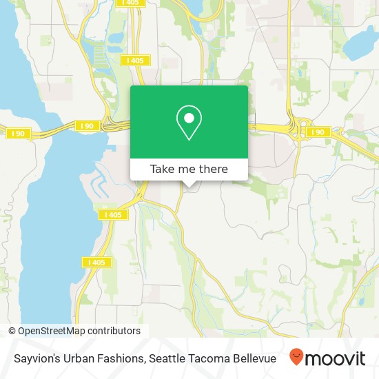 Mapa de Sayvion's Urban Fashions, 4253 129th Pl SE Bellevue, WA 98006