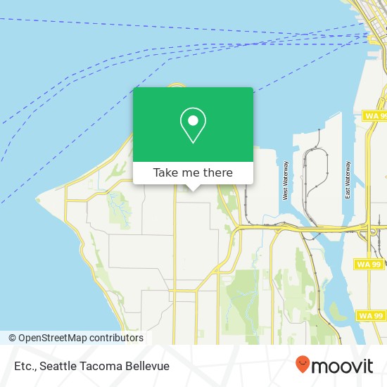 Mapa de Etc., SW Stevens St Seattle, WA 98116