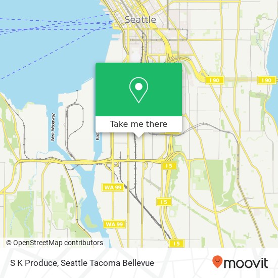 Mapa de S K Produce, 270 S Hanford St Seattle, WA 98134