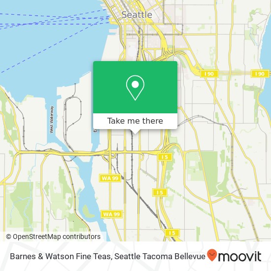 Mapa de Barnes & Watson Fine Teas, 270 S Hanford St Seattle, WA 98134