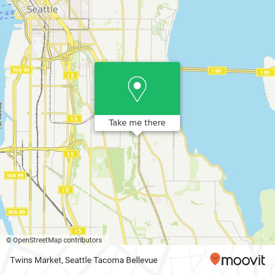 Mapa de Twins Market, 3219 Martin Luther King Jr Way S Seattle, WA 98144