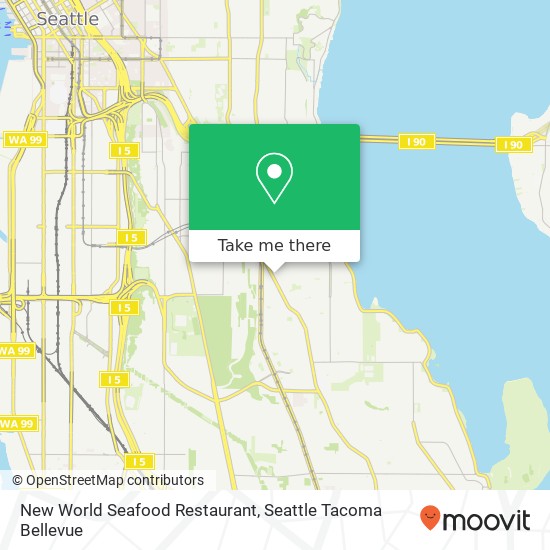 Mapa de New World Seafood Restaurant, 3230 Rainier Ave S Seattle, WA 98144