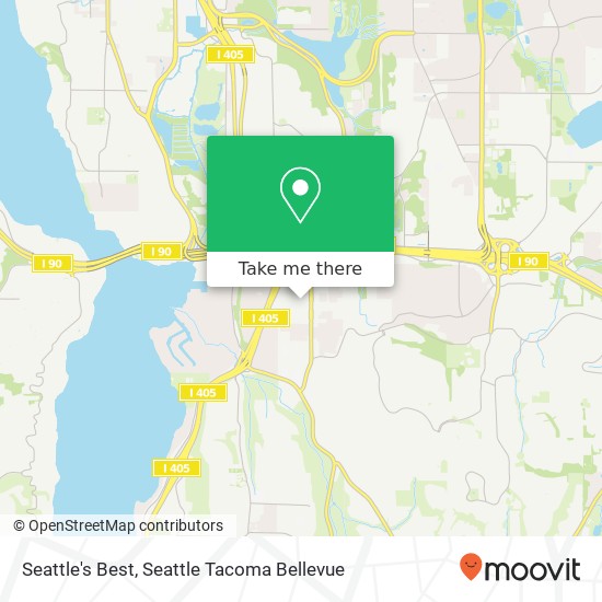 Mapa de Seattle's Best, 4004 Factoria Square Mall SE Bellevue, WA 98006