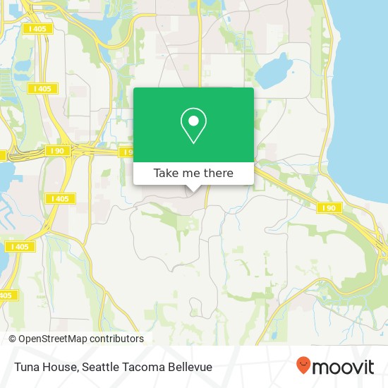 Mapa de Tuna House, 14638 SE Allen Rd Bellevue, WA 98006