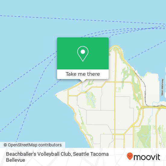 Mapa de Beachballer's Volleyball Club, 2514 57th Ave SW Seattle, WA 98116