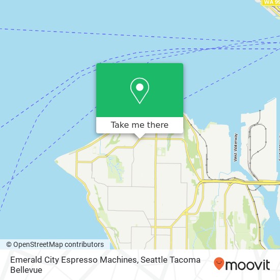 Mapa de Emerald City Espresso Machines, 4701 SW Admiral Way Seattle, WA 98116