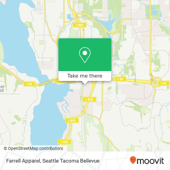 Mapa de Farrell Apparel, 3553 120th Ave SE Bellevue, WA 98006