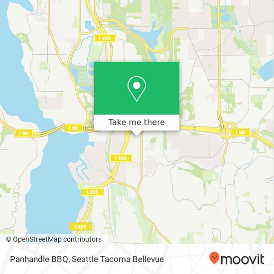 Mapa de Panhandle BBQ, 12600 SE 38th St Bellevue, WA 98006