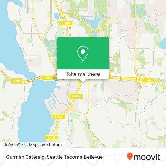 Mapa de Gurman Catering, 12400 SE 38th St Bellevue, WA 98006
