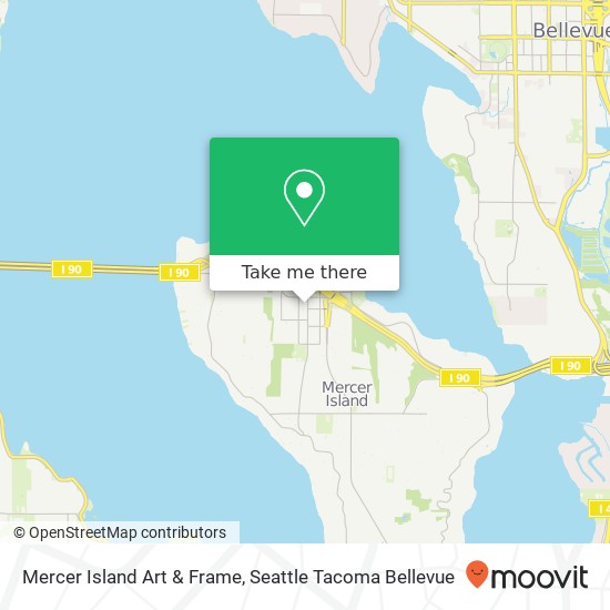 Mapa de Mercer Island Art & Frame, 2729 78th Ave SE Mercer Island, WA 98040