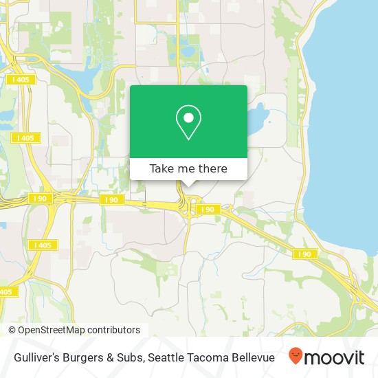 Mapa de Gulliver's Burgers & Subs, 3080 148th Ave SE Bellevue, WA 98007