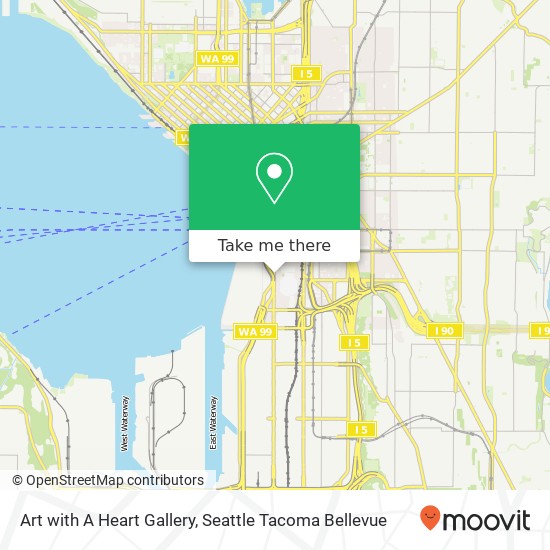 Mapa de Art with A Heart Gallery, 570 1st Ave S Seattle, WA 98104