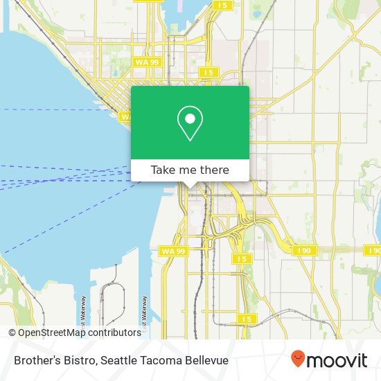 Mapa de Brother's Bistro, 303 Occidental Ave S Seattle, WA 98104