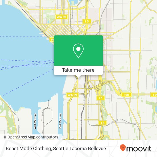 Mapa de Beast Mode Clothing, 558 1st Ave S Seattle, WA 98104
