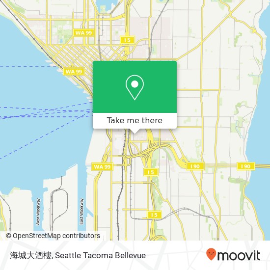 Mapa de 海城大酒樓, 609 S Weller St Seattle, WA 98104