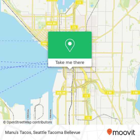 Mapa de Manu's Tacos, 240 2nd Ave S Seattle, WA 98104