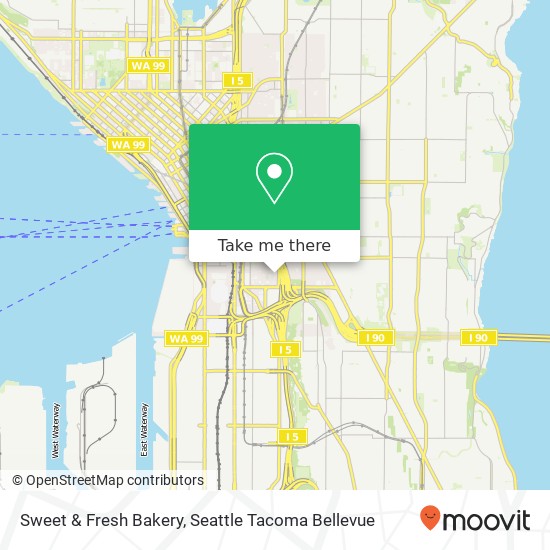 Mapa de Sweet & Fresh Bakery, 610 8th Ave S Seattle, WA 98104