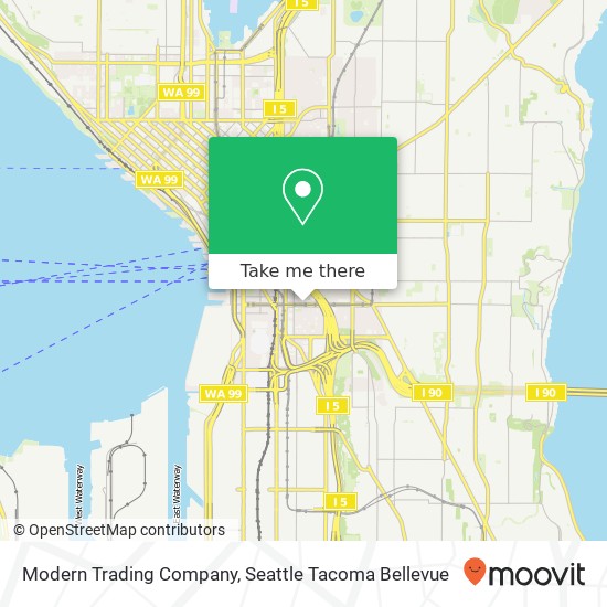 Mapa de Modern Trading Company, 650 S Jackson St Seattle, WA 98104