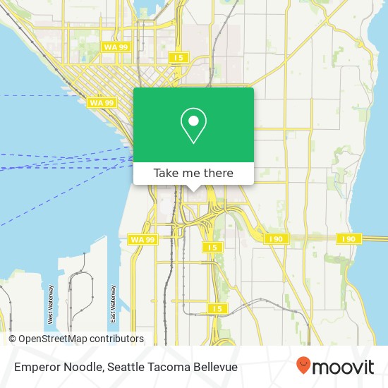 Mapa de Emperor Noodle, 600 Maynard Ave S Seattle, WA 98104