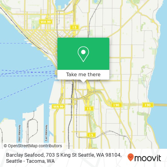 Mapa de Barclay Seafood, 703 S King St Seattle, WA 98104