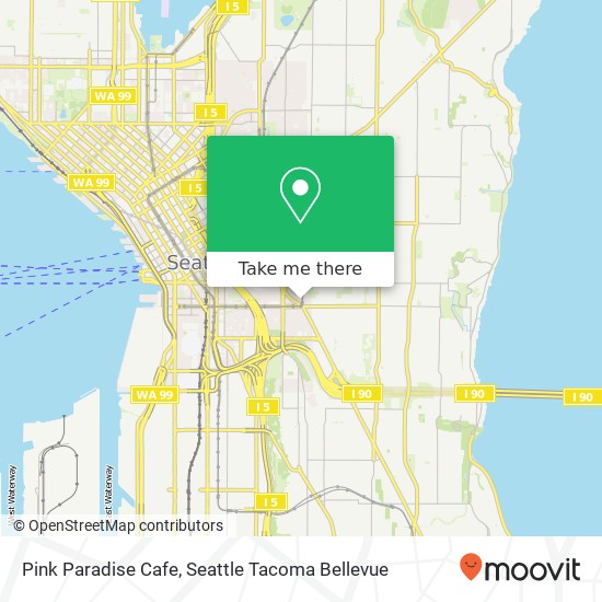 Mapa de Pink Paradise Cafe, 1265 S Main St Seattle, WA 98144